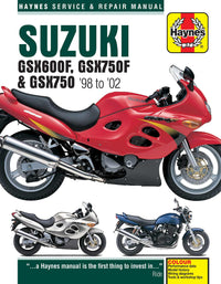 Suzuki GSX600/750F & GSX750 (1998-2003) Haynes Repair Manual Printed Book Front Cover