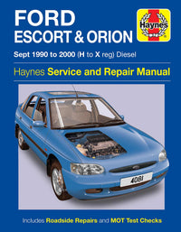 Ford Escort & Orion Diesel (Sept 1990-2000) Haynes Repair Manual Printed Book Front Cover