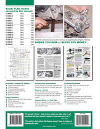 Suzuki TL1000S/R & DL1000 V-Strom (1997-2004) Haynes Repair Manual Printed Book Back Cover