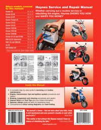 Gilera Runner, DNA, Ice & SKP/Stalker (1997-2011) Haynes Repair Manual Printed Book Back Cover
