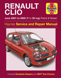 Renault Clio Petrol & Diesel (Jun 2001-2005) Haynes Repair Manual Printed Book Front Cover