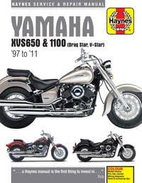 Yamaha XVS650 & 1100 Drag Star/V-Star (1997-2011) Haynes Repair Manual Printed Book Front Cover