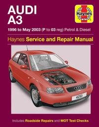Audi A3 Petrol & Diesel (1996-May 2003) Haynes Repair Manual Printed Book Front Cover