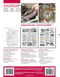 Yamaha FZS1000 Fazer (2001-2005) Haynes Repair Manual Printed Book Back Cover