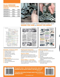 Honda CBR600RR (2003-2006) Haynes Repair Manual Printed Book Back Cover