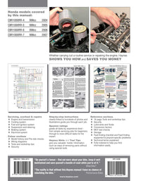 Honda CBR1000RR Fireblade (2004-2007) Haynes Repair Manual Printed Book Back Cover