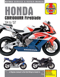 Honda CBR1000RR Fireblade (2004-2007) Haynes Repair Manual Printed Book Front Cover