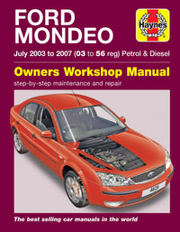 Ford Mondeo Petrol & Diesel (July 2003-2007) Haynes Repair Manual Printed Book Front Cover