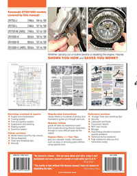 Kawasaki Z750 & Z1000 (2003-2008) Haynes Repair Manual Printed Book Back Cover
