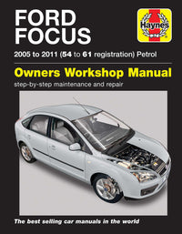 Ford Focus Petrol (2005-2011) 54 to 61 Haynes Repair Manual Printed Book Front Cover