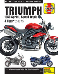 Triumph 1050 Sprint ST, Speed Triple & Tiger (2005-2015) Haynes Repair Manual Printed Book Front Cover