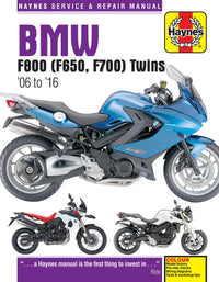 BMW F650, F700 & F800 Twins (2006-2016) Haynes Repair Manual Printed Book Front Cover