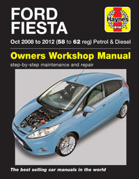 Ford Fiesta Petrol & Diesel (2008-2012) Haynes Repair Manual Printed Book Front Cover