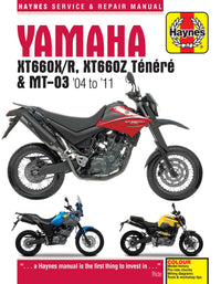 Yamaha XT660 & MT-03 (2004-2011) Haynes Repair Manual Printed Book Front Cover