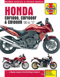 Honda CBF1000 (2006-2010), CBF1000F (2011-2017) & CB1000R (2008-2017) Haynes Repair Manual Printed Book Front Cover