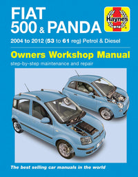 Fiat 500 & Panda (2004-2012) Haynes Repair Manual Printed Book Front Cover