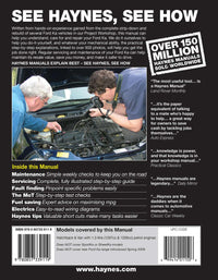 Ford Ka (1996-2008) Haynes Repair Manual Printed Book Back Cover