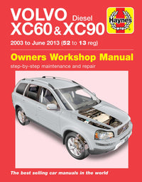 Volvo XC60 & XC90 Diesel (2003-2013) Haynes Repair Manual Printed Book Front Cover