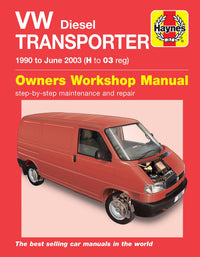 Volkswagen T4 Transporter Diesel (1990-June 2003) Haynes Repair Manual Printed Book Front Cover