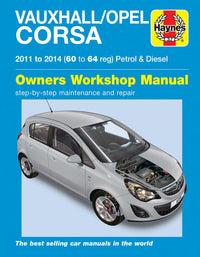 Vauxhall/Opel Corsa petrol & diesel (2011-2014) 60 to 64 Haynes Repair Manual Printed Book Front Cover