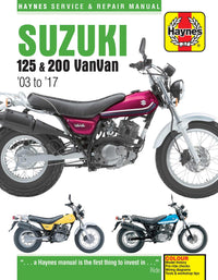 Suzuki RV125/200 VanVan (2003-2017) Haynes Repair Manual Printed Book Front Cover