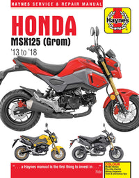 Honda MSX125 (Grom) (2013-2018) Haynes Repair Manual Printed Book Front Cover