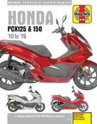 Honda PCX125 & 150 Scooters (2010-2019) Haynes Repair Manual Printed Book Front Cover
