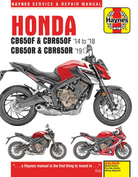 Honda CB650F & CBR650F, CB650R & CBR650R (2014-2019) Haynes Repair Manual Printed Book Front Cover