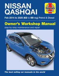 Nissan Qashqai (Feb 2014-2020) 63 to 69 Haynes Repair Manual Printed Book Front Cover