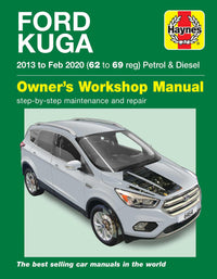 Ford Kuga 2013-Feb 2020 (62 to 69) Haynes Repair Manual Printed Book Front Cover