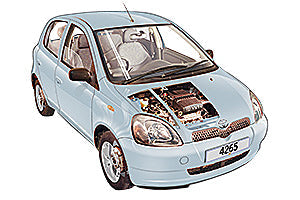 Fusebox and diagnostic socket locations Toyota Yaris 1999 - 2005 | Haynes Manuals