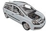 Fusebox and diagnostic socket locations Vauxhall Zafira 2005 - 2009 | Haynes Manuals