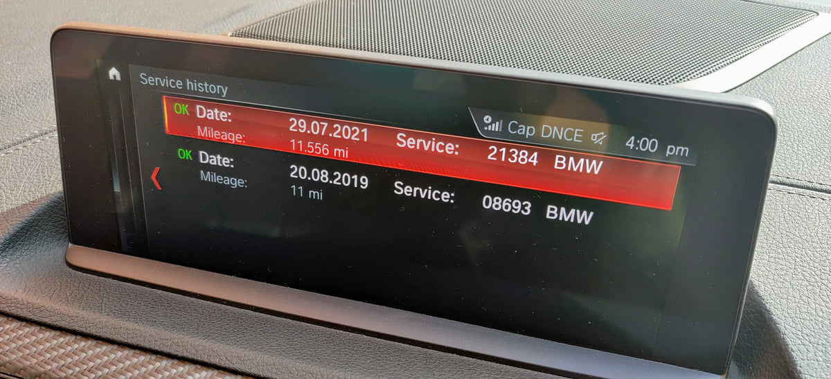 Hybrid car oil changes and vehicle-based service records