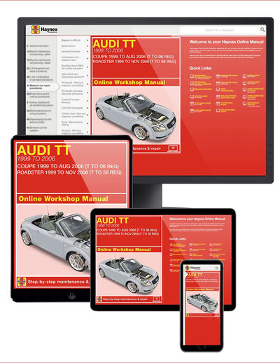 14 videos FREE with every online Mk1 Audi TT Workshop Manual 14 videos FREE with every online Mk1 Audi TT Workshop Manual