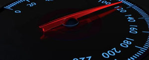 A car speedometer