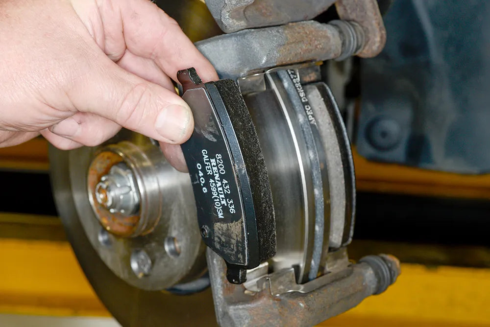 Brake pad in a caliper