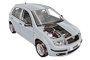 Fusebox and diagnostic socket locations Skoda Fabia 2000 - 2006 | Haynes Manuals