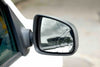Broken wing mirror glass