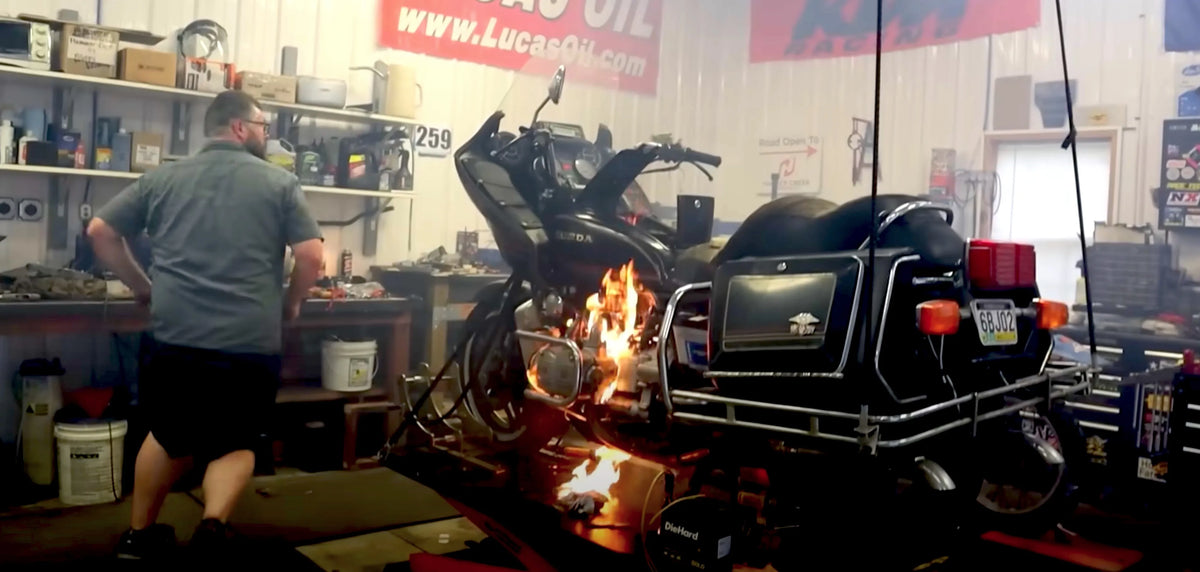Honda Goldwing fire