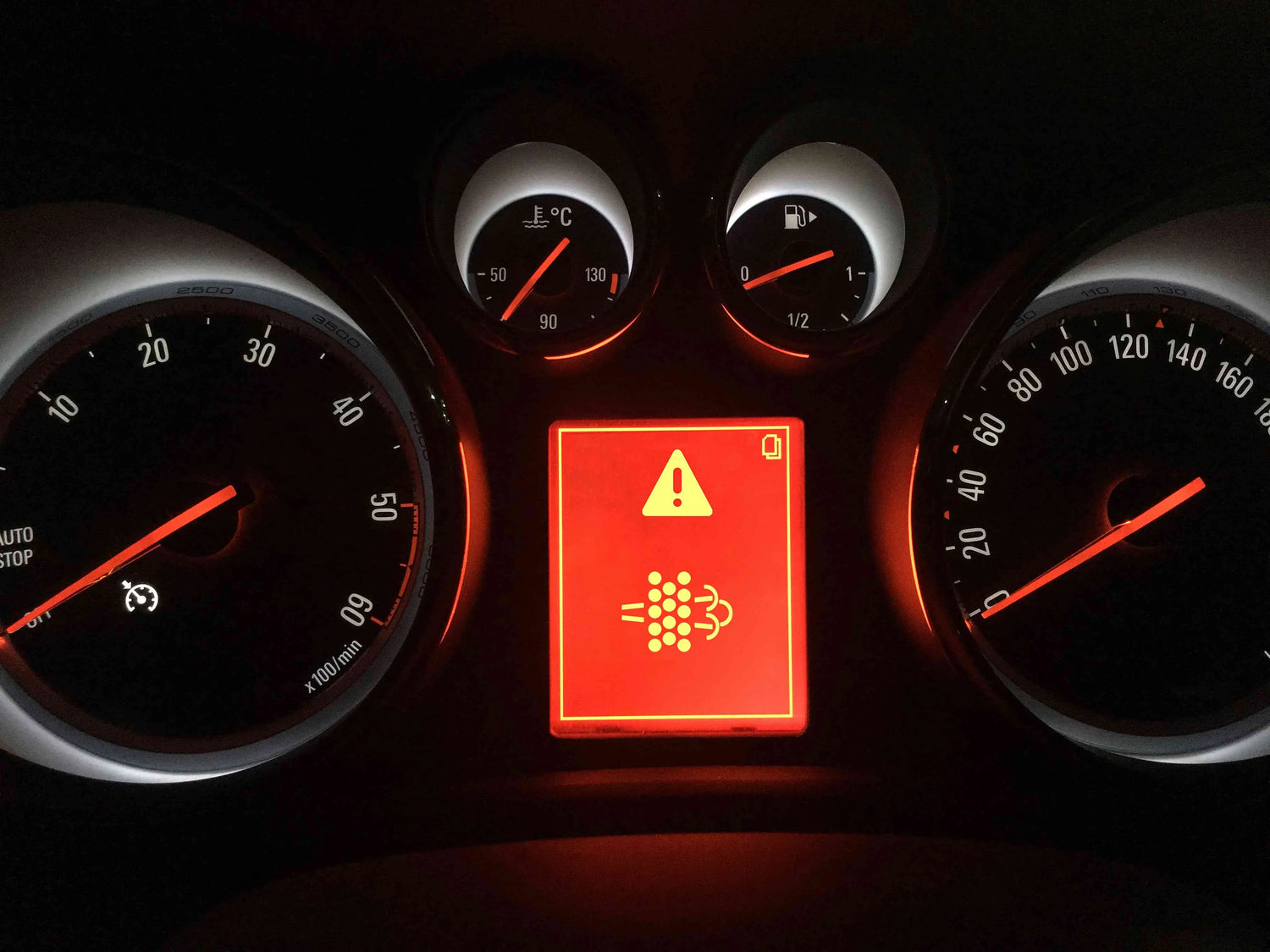 DPF orange warning light dashboard