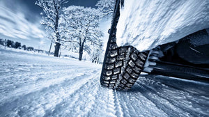Car on snowy road