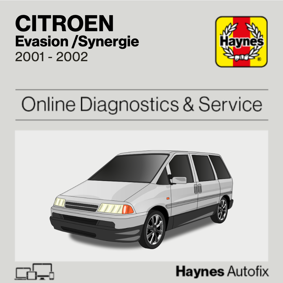 Citroen Evasion /Synergie 2001 to 2002 Haynes Online Diagnostics & Service Guide