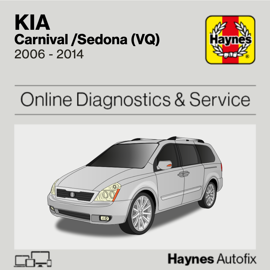 Kia Carnival /Sedona (VQ) 2006 to 2014 Haynes Online Diagnostics & Service Guide