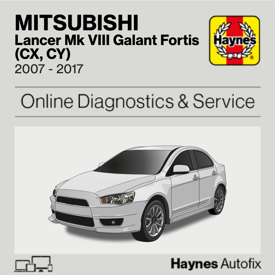 Mitsubishi Lancer Mk VIII Galant Fortis (CX, CY) 2007 to 2017 Haynes Online Diagnostics & Service Guide
