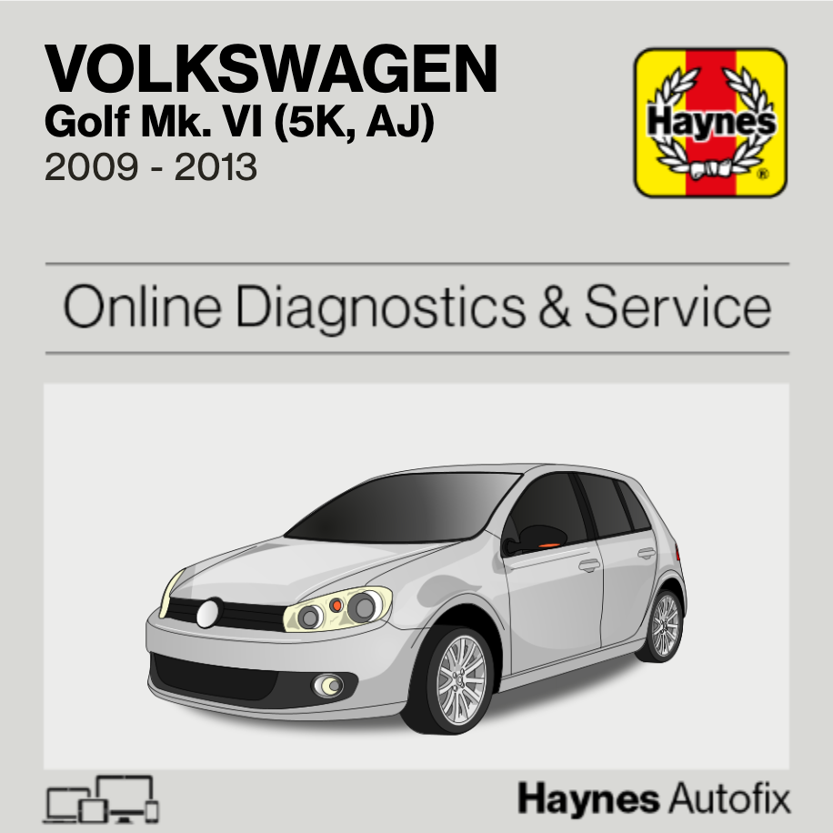Volkswagen Golf Mk6 (5K, AJ) 2009 to 2013 Haynes Online Diagnostics & Service Guide