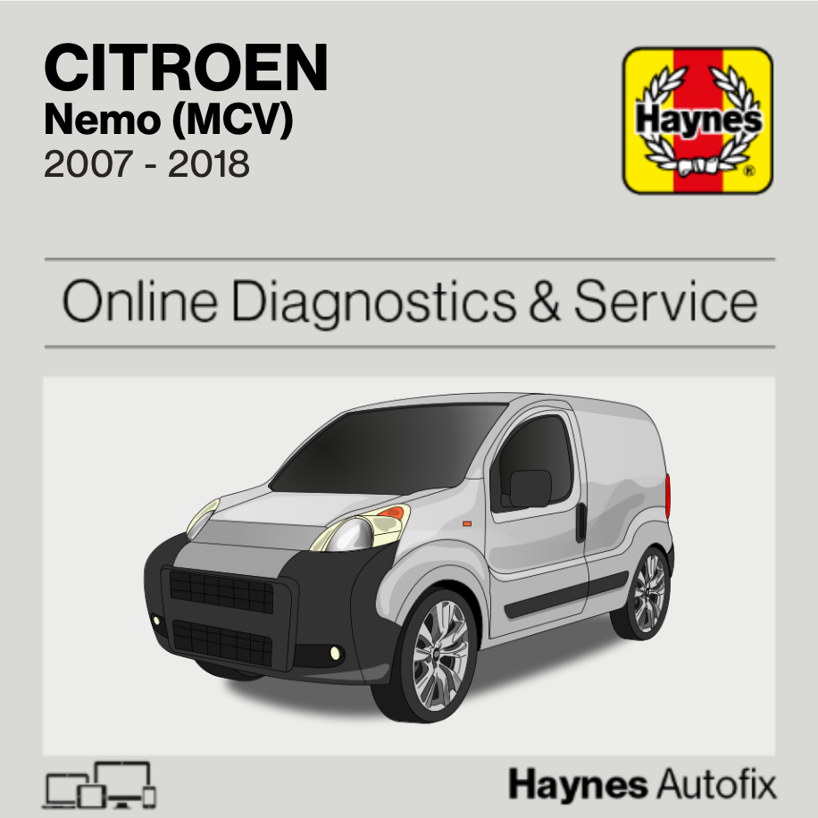Citroen Nemo (MCV) 2007 to 2018 Haynes Online Diagnostics & Service Guide