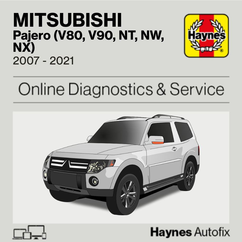 Mitsubishi Pajero (V80, V90, NT, NW, NX) 2007 to 2021 Haynes Online Diagnostics & Service Guide
