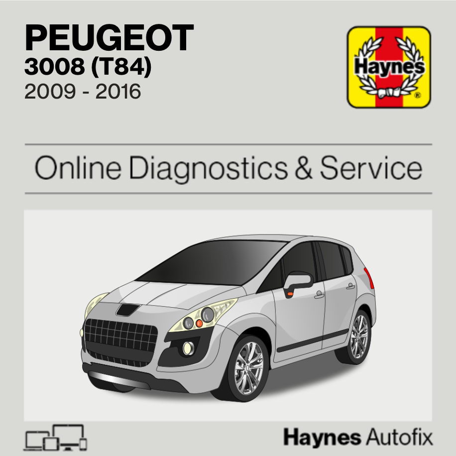 Peugeot 3008 (T84) 2009 to 2016 Haynes Online Diagnostics & Service Guide