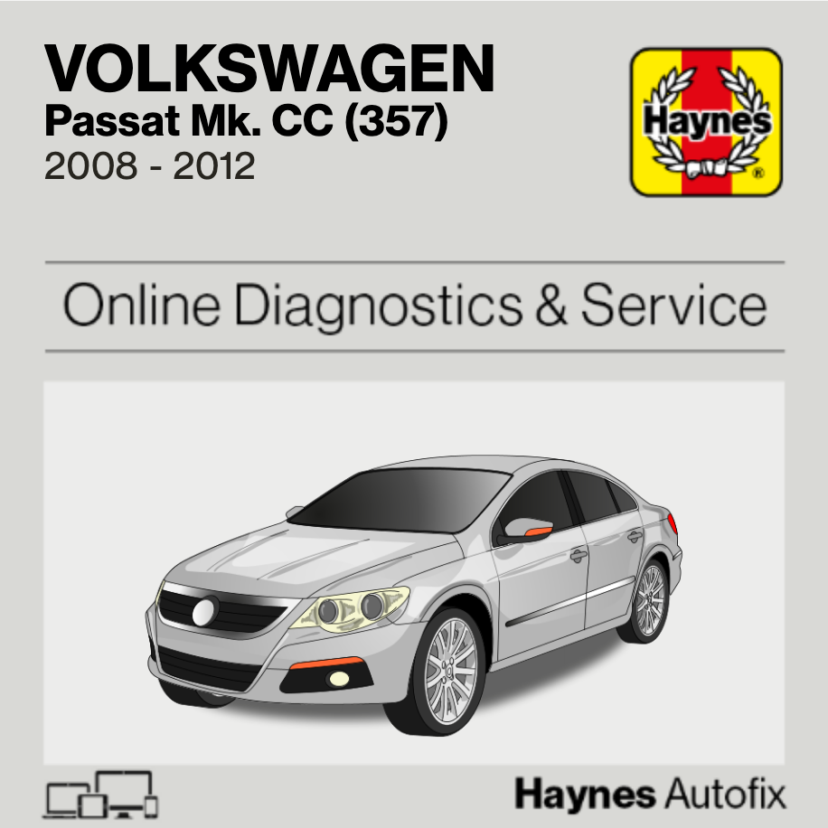 Volkswagen Passat CC (357) 2008 to 2012 Haynes Online Diagnostics & Service Guide