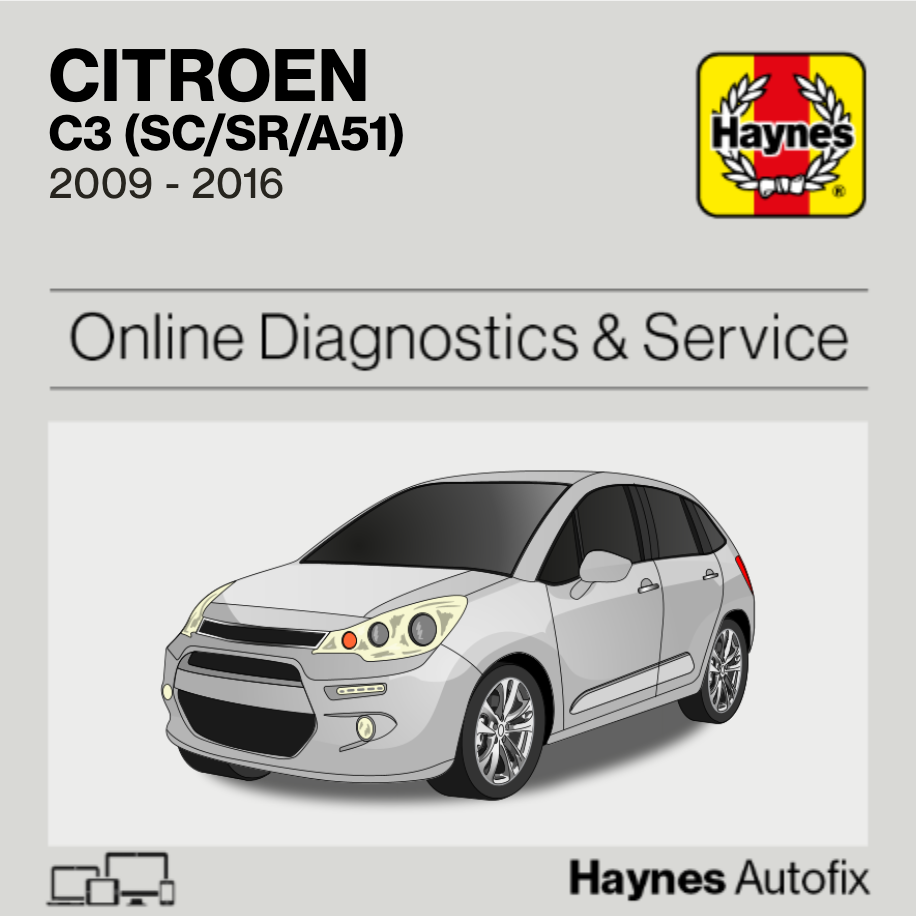 Citroen C3 (SC/SR/A51) 2009 to 2016 Haynes Online Diagnostics & Service Guide